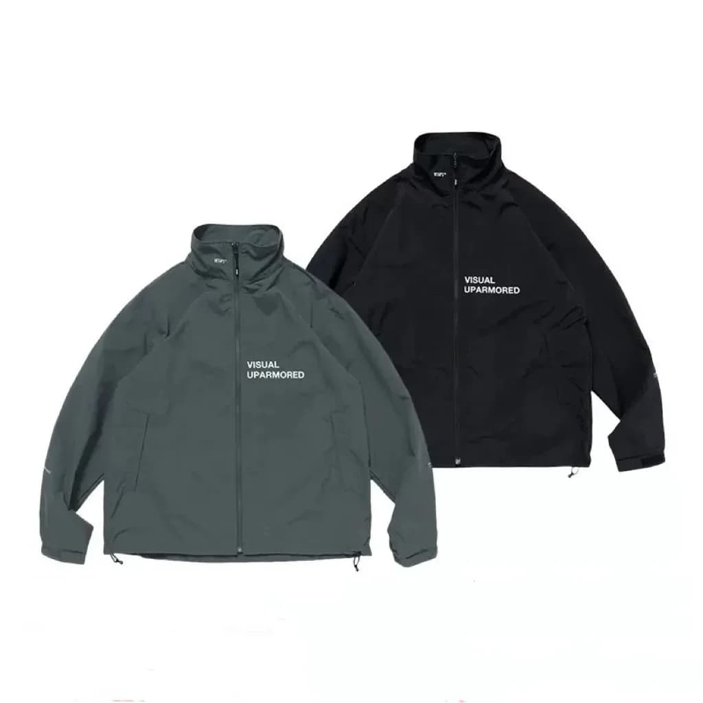 WTAPS TRACK JACKET 26SS Men's Nylon Waterproof Jacket Loose Fit Casual Outdoor Streetwear Windbreaker Coat