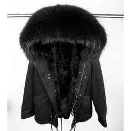 Man Real Fur Coat Real Raccoon Fur Hooded Coat Nature Rabbit Fur Lining Jackets Real Fur Parka Men Winter Jacket