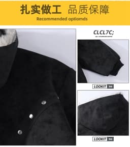 Mens Simple Fashion Parkas Versatile High Grade Parkas New Mens Fleece Lined Thickened Washed Coat Brand Loose Fashion Coat