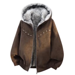 Mens Simple Fashion Parkas Versatile High Grade Parkas New Mens Fleece Lined Thickened Washed Coat Brand Loose Fashion Coat