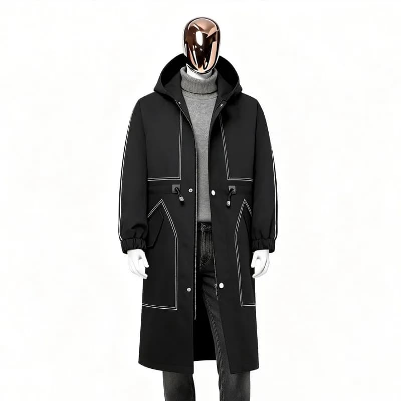 Men's New Hooded Winter Jacket Premium Padded Lined Zippered Parkas Coat - Ultra Warm Urban Style for Chilly Days