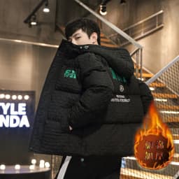 Winter Trendy Parkas Cotton-padded Coats Jacket Men Parkas Outdoor Hooded Coat Casual Windbreaker Thick Warm Coat