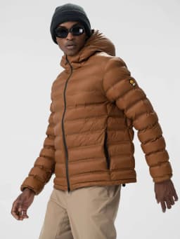 Casual Hooded Cotton Jacket Men's Women's Outdoor Lightweight Windproof Warm Leisure Coat Capsule Series Standard Fit Polyest...