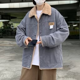 Thickened Corduroy down Jacket Men's Winter Oversize Trendy Vintage Cotton Coat Bread Shape Casual Cleanfit Loose Fit Style
