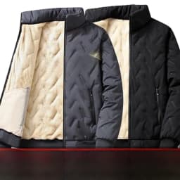 Men's Fleece Lined Basketball Jacket Thickened Cotton Padded Warm Sporty Outerwear Fashionable Urban Style Long Sleeve Coat