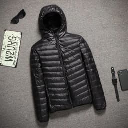 Self-Heating Thermal Inner Lightweight Windproof Warm Stitching Stand Collar Cotton Jacket Men's Autumn Winter Clothing