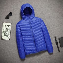Self-Heating Thermal Inner Lightweight Windproof Warm Stitching Stand Collar Cotton Jacket Men's Autumn Winter Clothing