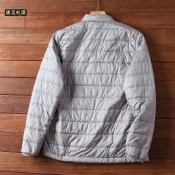 Self-Heating Thermal Inner Lightweight Windproof Warm Stitching Stand Collar Cotton Jacket Men's Autumn Winter Clothing