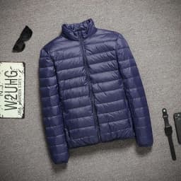 Self-Heating Thermal Inner Lightweight Windproof Warm Stitching Stand Collar Cotton Jacket Men's Autumn Winter Clothing