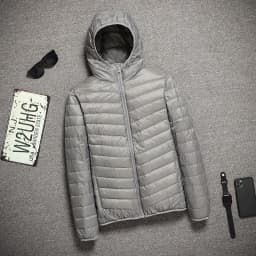 Self-Heating Thermal Inner Lightweight Windproof Warm Stitching Stand Collar Cotton Jacket Men's Autumn Winter Clothing