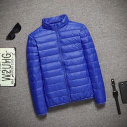 Self-Heating Thermal Inner Lightweight Windproof Warm Stitching Stand Collar Cotton Jacket Men's Autumn Winter Clothing