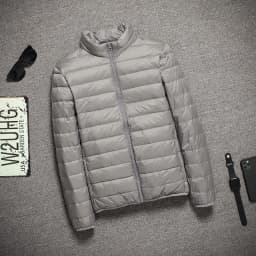 Self-Heating Thermal Inner Lightweight Windproof Warm Stitching Stand Collar Cotton Jacket Men's Autumn Winter Clothing