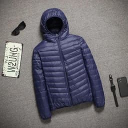 Self-Heating Thermal Inner Lightweight Windproof Warm Stitching Stand Collar Cotton Jacket Men's Autumn Winter Clothing