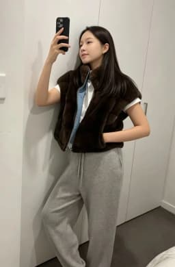 Faux Mink Fur Women Coat Removable Hoode Zipper Up Short Sleeves Winter Fall Faux Fur Jacket