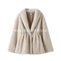 Neo Mint Trendy 2026 Winter Women Brand Faux Mink Fur Peplum Jacket Chic Street Fashion Girls Warm Drawstring Waist Eco Fur Coat