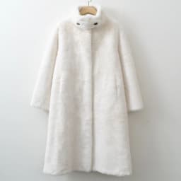 Women Long Faux Fur Coat Mandarin Collar Single Breasted Autumn Winter Warm Plush Overcoat With Pockets, Multi‑Colors Available