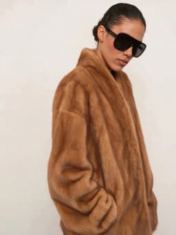 TOKO 2026 New Women Faux Mink Fur Coat Stand Collar Hidden Button Long Sleeve Relaxed Soft Fluffy Thick Warm Winter Outerwear
