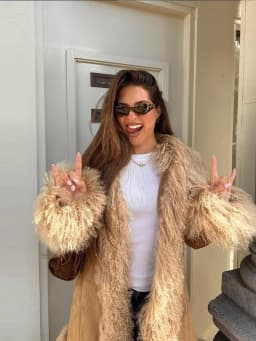 Casual Faux Fur Coats Women Street Full Sleeve Long Loose Patchwork Open Stitch Coat Female 2025 Fashion Winter Lady Outwears