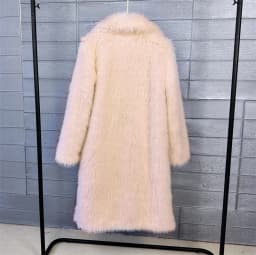 2025 Streetwear Fur Coat Women's Long Overcoat Autumn Winter Hooded Faux Toka Fur Outerwear Lady Turndown Collar Thicken Jackets