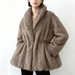 IG 2025 New Women's Casual Warm Cropped Coat With Drawstring Autumn Winter Design Outerwear Polyester Spandex Street Style