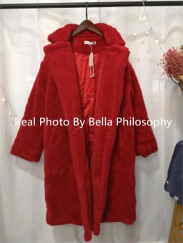 Bella Philosophy Women Winter Faux Fur Warm Long Coat Long Sleeve Female Thick Teddy Bear Coat Casual Loose Oversize Outwears