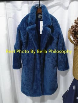 Bella Philosophy Women Winter Faux Fur Warm Long Coat Long Sleeve Female Thick Teddy Bear Coat Casual Loose Oversize Outwears