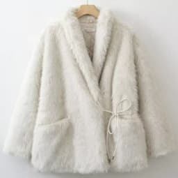 Oversized Women Faux Mink Fur Coat Reversible Collar Mid‑Length Warm Plush Autumn Winter Elegant Outerwear With Decorative Wais