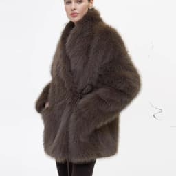 Oversized Women Faux Mink Fur Coat Reversible Collar Mid‑Length Warm Plush Autumn Winter Elegant Outerwear With Decorative Wais