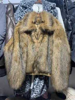 2025 Fashion Fox Fur Short Coat Women's Faux Fur Overcoat Winter Thicken Loose Jacket Streetwear Lady Zipper-up Fur Outerwear