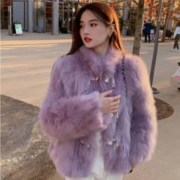 2025 Female Long Sleeved Fur Jacket Autumn Winter Women Fashion Solid Color Faux Fur Coat Korean Lady High End Plush Top Outwear
