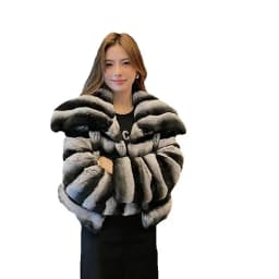 Fashion New Faux Fur Women Coat Elegant Lady Contrast Color Faux Rex Rabbit Fur Coats Winter Warm Long Sleeves