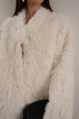 Women Mid-length Faux Fur Coat V neck Single Breasted Autumn Winter Warm Plush Overcoat