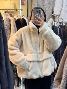 Aynaray 2026 Autumn Winter Women Faux Fur Sweatshirt Solid Brown Warm Oversized Pullover Long Sleeve Plush Fluffy Outwear Women