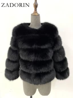 ZADORIN Children Faux Fox Fur Coat Winter Fashion Long Sleeve Warm Kids Fur Coats Outerwears Fake Fur Jacket Children Clothes