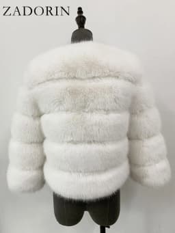 ZADORIN Children Faux Fox Fur Coat Winter Fashion Long Sleeve Warm Kids Fur Coats Outerwears Fake Fur Jacket Children Clothes