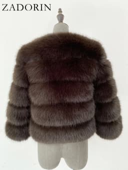 ZADORIN Children Faux Fox Fur Coat Winter Fashion Long Sleeve Warm Kids Fur Coats Outerwears Fake Fur Jacket Children Clothes