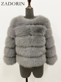 ZADORIN Children Faux Fox Fur Coat Winter Fashion Long Sleeve Warm Kids Fur Coats Outerwears Fake Fur Jacket Children Clothes