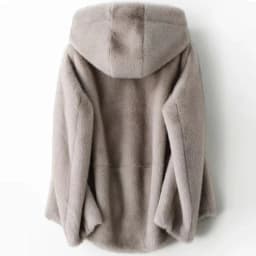Women's Short Hooded Faux Mink Fur Coat 2026 Winter Thick Warm Zipper Plush Jackets Female High Quality Solid Thermal Outerwear