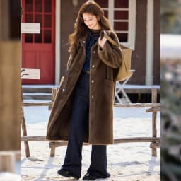 LOUIS YAO Stand Collar Faux Fur Women's Long Coat 2025 Winter Vintage Soft Faux Mink Chic Street Wear Long-Sleeved Warm Coat