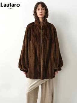 Lautaro Autumn Winter Thick Warm Faux Mink Fur Coat Women Stand Collar Luxury High Quality Elegant Chic Fluffy Overcoat 2026