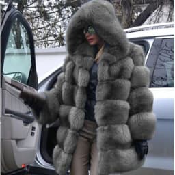 Faux Fox Fur Coats Women Mid Length Jacket Y2k Hooded Coverd Button Long Sleeve Thick Warm Fur Loose Casual 2025 Autumn Winter