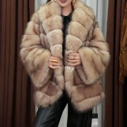 Faux Mink Fur Coat for Women,Covered Button Jacket,Turn-down Collar Outwear,Luxury,Korean,Autumn and Winter