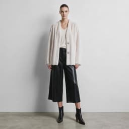 Amii V-Neck Faux Fur Coat Long Sleeve Warm Casual Minimalist Luxury Soft 2026 Winter Women's Fur Coat 12644057