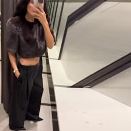 Luxury Solid High Waist Faux Fur Coat Women Elegant Half Sleeve Round Neck Regular Shoulder Thicken Jacket New Female Party Wear