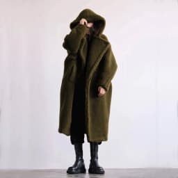 Women Lamb Wool Coats Faux Fur Hooded Long Maxi Coat Turn Down Collar Work Open Stitch Elegant Warm Thick Autumn Winter