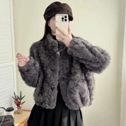 Winter Ladies Stand Collar Faux Fur Outwear Korean Women High-end Short Fur Jacket Autumn Female Fashion Long Sleeved Plush Coat