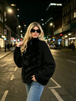 Fashion Faux Fur Knitted Coats Women's Full Sleeves Zipper Stand Collar Jackets 2026 New Ladies Autumn Winter Casual Outwear