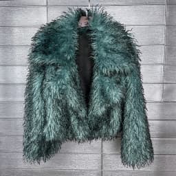 DEAT 2026 Winter Winter New Fashion Imitation Beach Wool Printed Tie Dyed Faux Fur Coat For Women Loose Lapel Jacket 11A07447