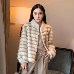 New Eco-friendly Mink Purple Mink Plush Faux Fur Coat Autumn Winter Loose Stand-up Collar Short Coat Women with A High-end Feel
