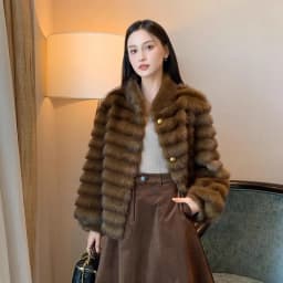 New Eco-friendly Mink Purple Mink Plush Faux Fur Coat Autumn Winter Loose Stand-up Collar Short Coat Women with A High-end Feel